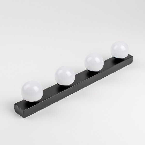 Brilagi - Lumină LED pentru oglindă de baie HOLLYWOOD 4xLED/3W/230V IP44 negru