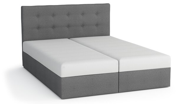 Pat matrimonial Boxspring 140x200 cm Waller (Bej) (cu somieră și saltea). 1007717