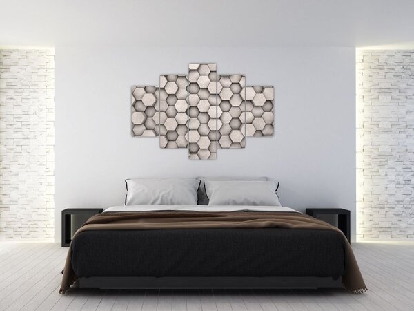 Tablou - Hexagoane design beton (150x105 cm)