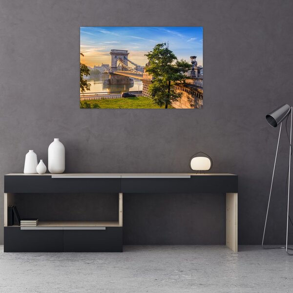 Tablou - Pod peste râu, Budapesta, Ungaria (90x60 cm)