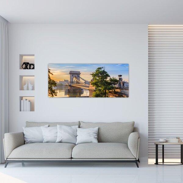 Tablou - Pod peste râu, Budapesta, Ungaria (120x50 cm)