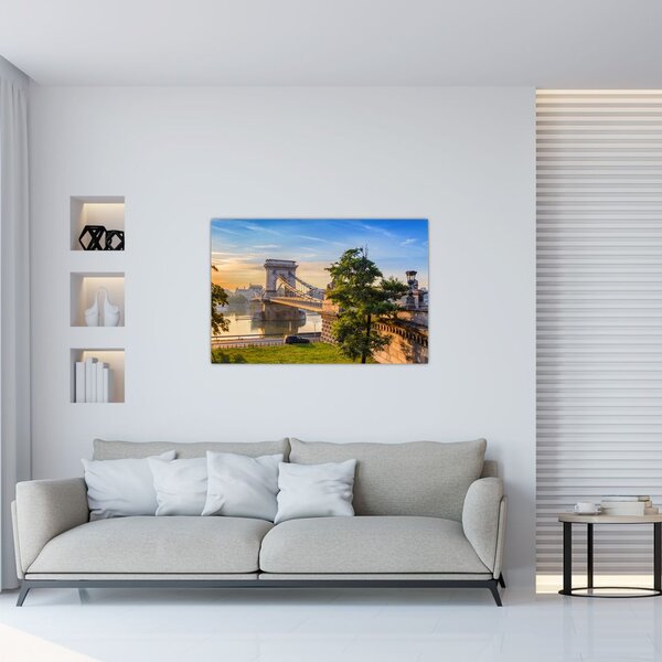 Tablou - Pod peste râu, Budapesta, Ungaria (90x60 cm)