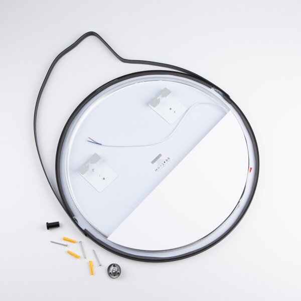 Brilagi-LED VERESE Oglindă de baie LED/19W/230V 60 cm neagră IP44 CRI 90 cu dimmer + CCT
