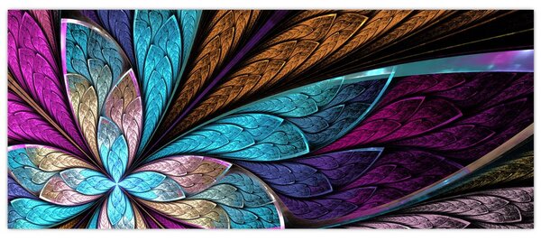 Tablou - Floare, abstracție (120x50 cm)