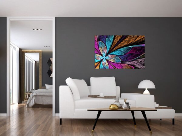 Tablou - Floare, abstracție (90x60 cm)