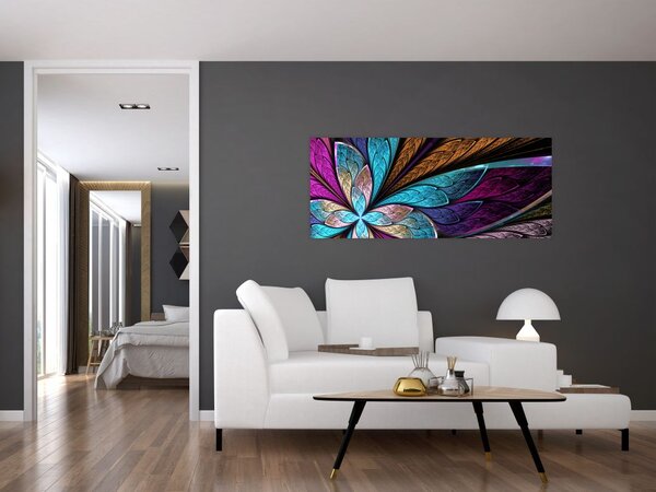 Tablou - Floare, abstracție (120x50 cm)