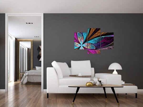 Tablou - Floare, abstracție (90x60 cm)