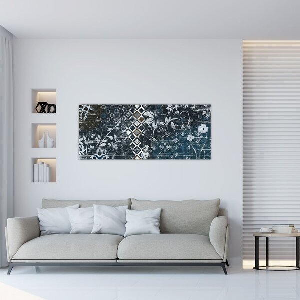 Tablou - Decorațiuni flori (120x50 cm)