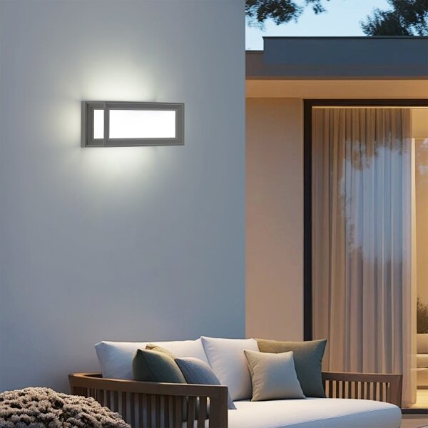 Brilagi - Aplică de perete pentru exterior PARKER 1xE27/60W/230V gri IP44