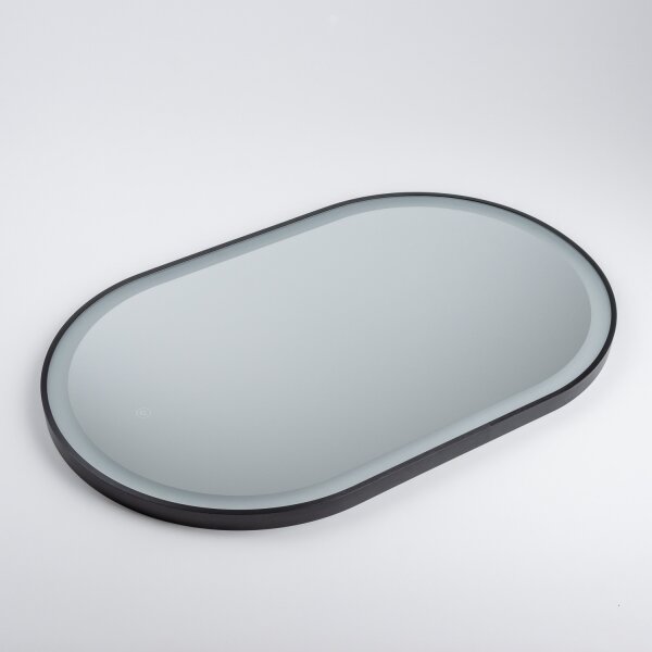 Brilagi-LED Oglindă de baie CANZO LED/25W/230V 50x80 cm negru IP44 CRI 90 cu dimmer și CCT