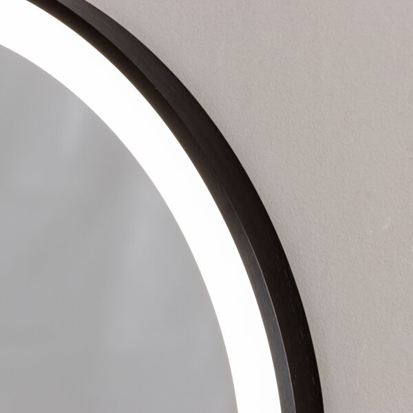 Brilagi-LED Oglindă de baie CANZO LED/25W/230V 50x80 cm negru IP44 CRI 90 cu dimmer și CCT