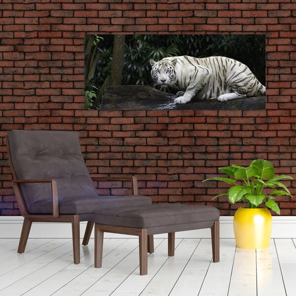 Tablou - Tigru alb (120x50 cm)