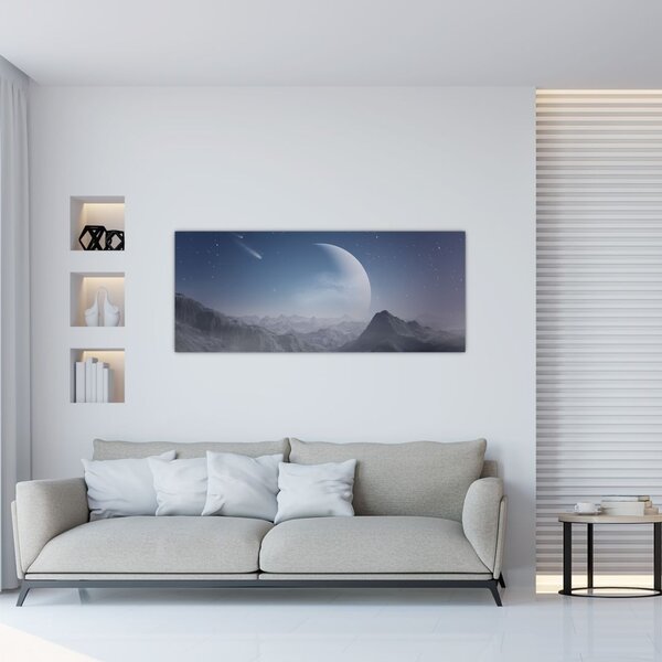 Tablou - Cer deasupra stâncilor (120x50 cm)