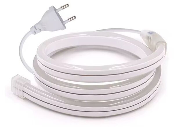 Furtun luminos LED neon flexibil, lumineaza alb cald, lungime 2 metri