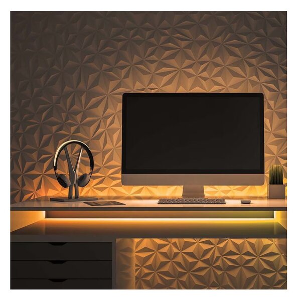 Furtun luminos LED neon flexibil, lumineaza alb cald, lungime 2 metri