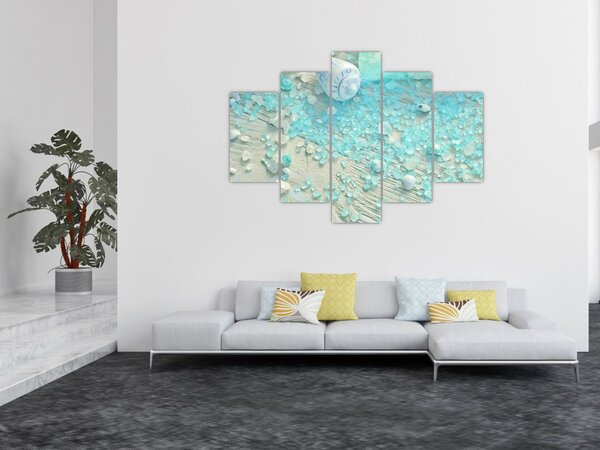 Tablou - Atmosfera de litoral în nuanțe turcoaz (150x105 cm)