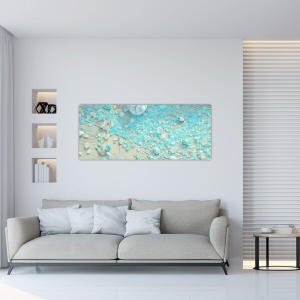Tablou - Atmosfera de litoral în nuanțe turcoaz (120x50 cm)