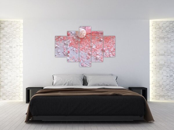 Tablou - Atmosfera de litoral în nuanțe roz (150x105 cm)