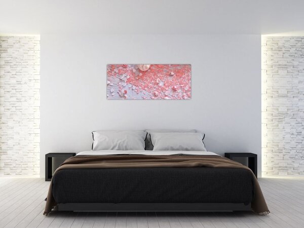 Tablou - Atmosfera de litoral în nuanțe roz (120x50 cm)