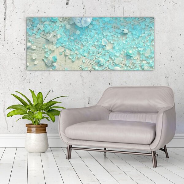 Tablou - Atmosfera de litoral în nuanțe turcoaz (120x50 cm)