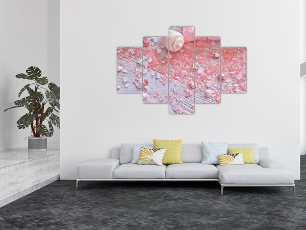 Tablou - Atmosfera de litoral în nuanțe roz (150x105 cm)