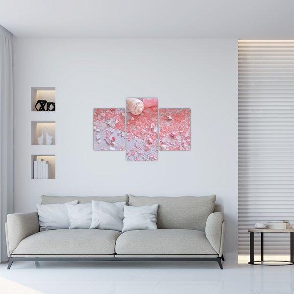 Tablou - Atmosfera de litoral în nuanțe roz (90x60 cm)