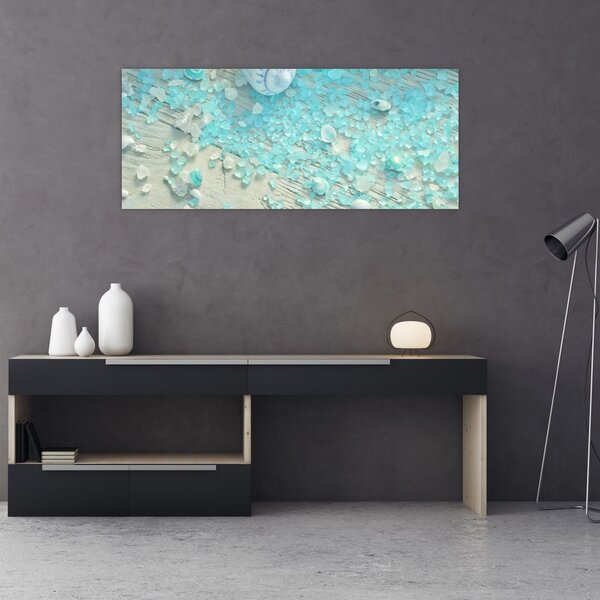 Tablou - Atmosfera de litoral în nuanțe turcoaz (120x50 cm)