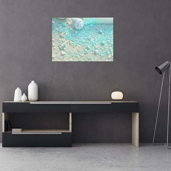 Tablou - Atmosfera de litoral în nuanțe turcoaz (70x50 cm)