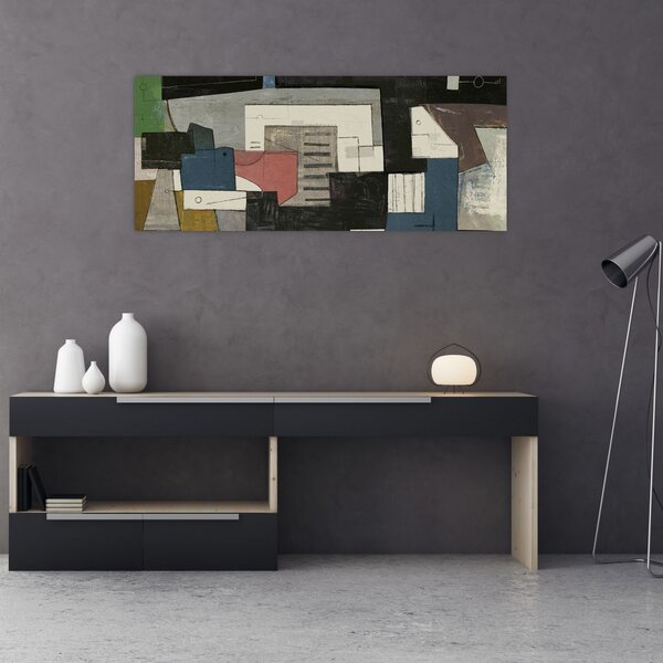 Tablou - Abstracție cubism (120x50 cm)
