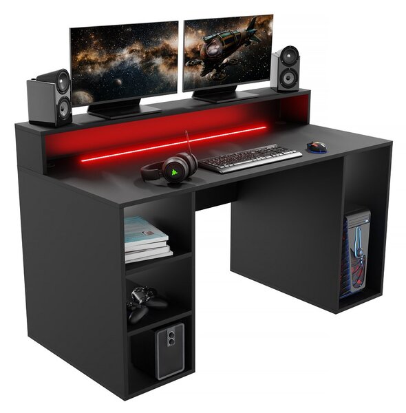 Masă PC gaming Endechor (Negru). 1054994