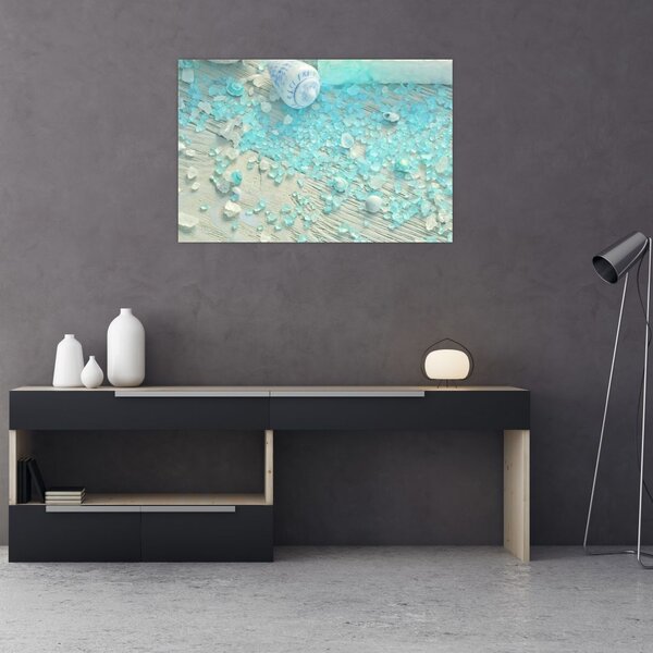 Tablou - Atmosfera de litoral în nuanțe turcoaz (90x60 cm)