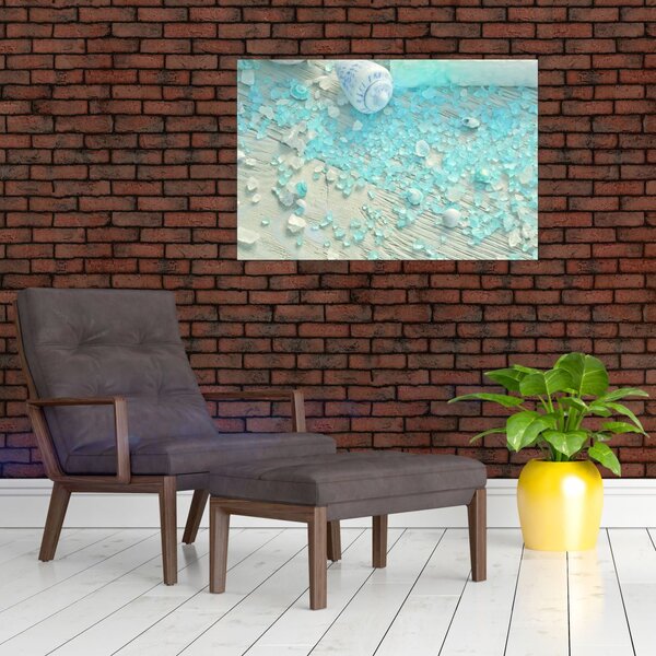 Tablou - Atmosfera de litoral în nuanțe turcoaz (90x60 cm)