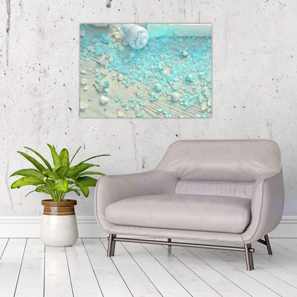 Tablou - Atmosfera de litoral în nuanțe turcoaz (70x50 cm)