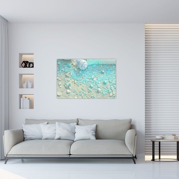 Tablou - Atmosfera de litoral în nuanțe turcoaz (90x60 cm)