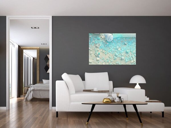 Tablou - Atmosfera de litoral în nuanțe turcoaz (90x60 cm)