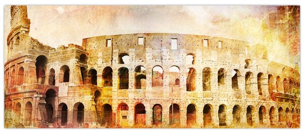 Tablou - Pictură digitală, Colosseum, Roma, Italia (120x50 cm)