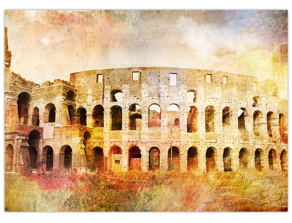 Tablou - Pictură digitală, Colosseum, Roma, Italia (70x50 cm)