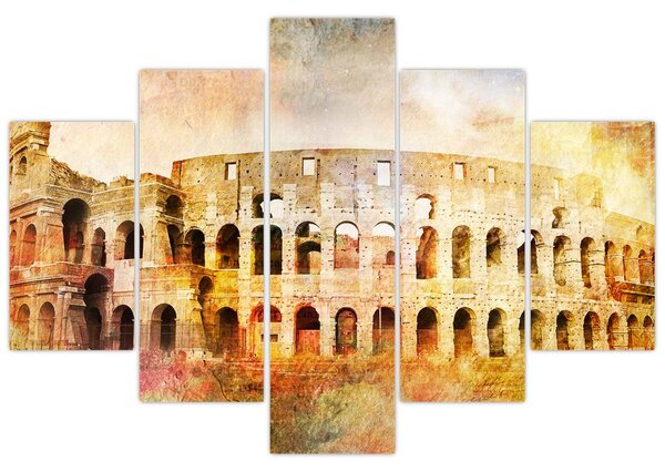 Tablou - Pictură digitală, Colosseum, Roma, Italia (150x105 cm)