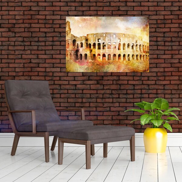 Tablou - Pictură digitală, Colosseum, Roma, Italia (90x60 cm)