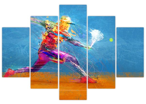 Tablou - Jucător de tenis pictat (150x105 cm)