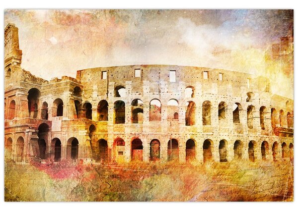 Tablou - Pictură digitală, Colosseum, Roma, Italia (90x60 cm)