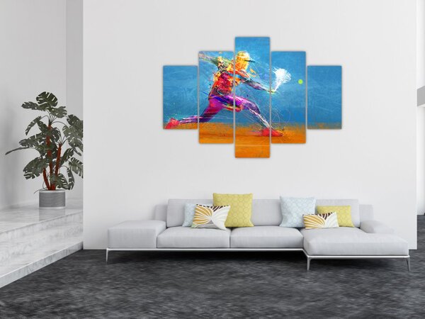 Tablou - Jucător de tenis pictat (150x105 cm)