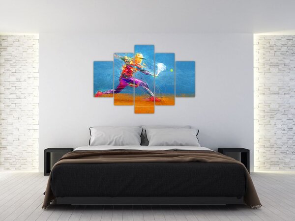Tablou - Jucător de tenis pictat (150x105 cm)