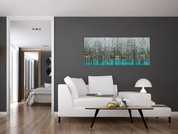Tablou - Pescărie turcoaz, Biei, Japonia (120x50 cm)