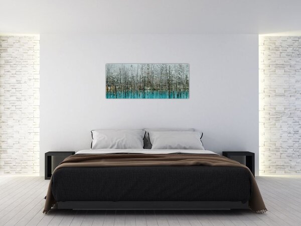 Tablou - Pescărie turcoaz, Biei, Japonia (120x50 cm)