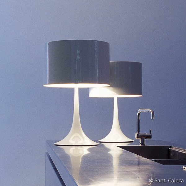FLOS Spun Light T1 - lampă de masă albă, reglabil, Alb, Camera de zi / sufragerie, Metal, Design