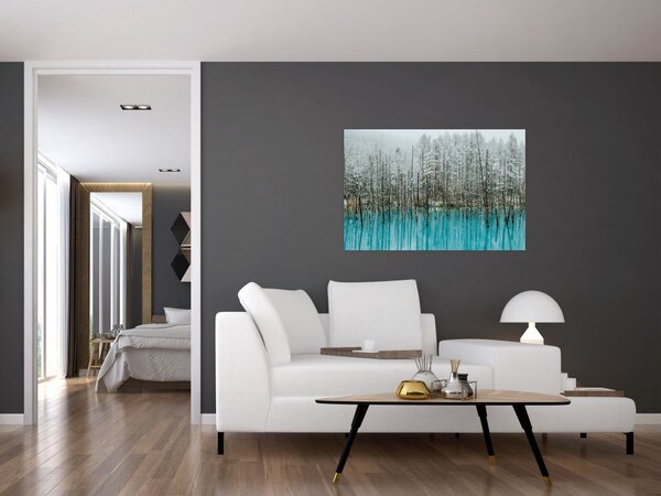 Tablou - Pescărie turcoaz, Biei, Japonia (90x60 cm)