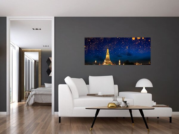Tablou - Lampioane norocului, Bangkok (120x50 cm)