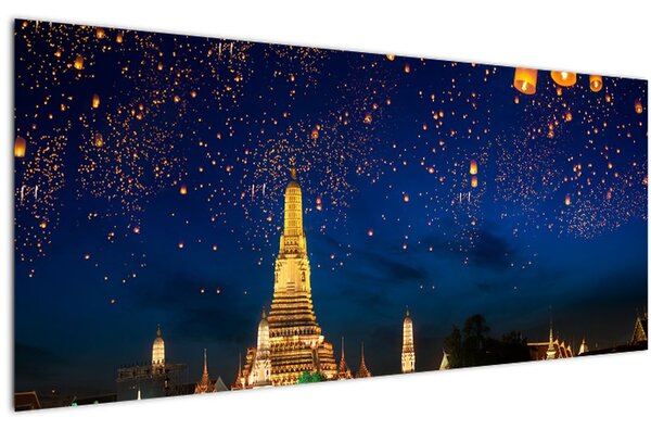 Tablou - Lampioane norocului, Bangkok (120x50 cm)
