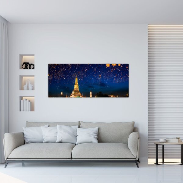 Tablou - Lampioane norocului, Bangkok (120x50 cm)